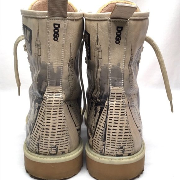 Dogo Vegan Leather New York Skyline Boots Size 9 - Picture 6 of 9
